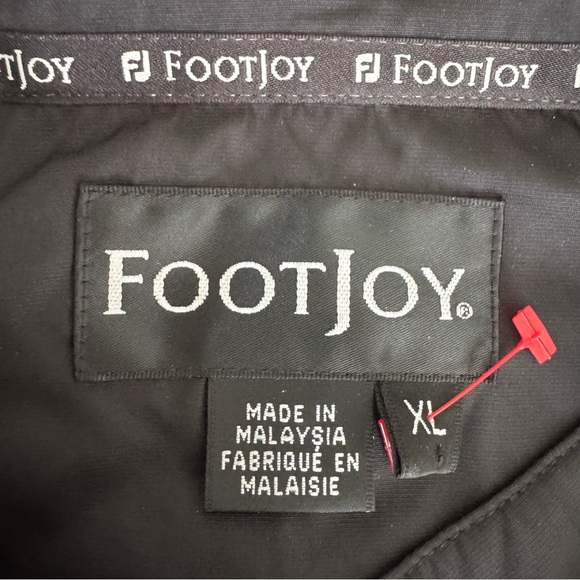 FootJoy Men's Black Sleeveless Polyester Vest 2 zip pockets Golf windbreaker XL - Picture 2 of 9